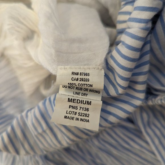 Blue and white strip off shoulder romper - Medium - Picture 4 of 4